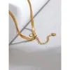 Caixas de jóias Yhpup Snake Chain Dupla Camada de Aço Inoxidável Gota de Água Pingente Colar para Mulheres Declaração 18k Cor de Ouro À Prova D 'Água 231219