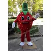 Simulazione costume della mascotte della fragola Abiti per personaggi dei cartoni animati Abito da festa di Natale di Halloween Abito da esterno per compleanno per adulti