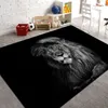 Teppiche Modern African Savannah Animal Print Wohnzimmer Teppich Wild Lion Bodenmatte Gothic Teen Schlafzimmer Dekorativ 231219