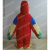 2024 Nouveau costumes de mascotte de perroquet coloré Halloween Cartoon personnage de personnage costume Noël