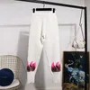 Calças femininas de duas peças primavera outono camisola feminina roupas moda lantejoulas bordado manga longa malhas pequenos pés conjunto h1326 231219