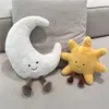 Ins Sun Moon Plush Pillow Car Office Sofa Cushion Baby Sleep Prisked Toys Gift Kids Bedroom Decoration Throw Pillows PO Props 231220