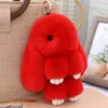 Tasonderdelen Accessoires Drie Model Maat 100 Natuurlijk Rex Konijnenbont Schattig Fluffy Bunny Sleutelhanger Echte sleutelhangers Speelgoed Pop Mooie sleutelhangerhanger 231219