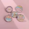 Serie rosa Spilla arcobaleno arcobaleno funghi alba latte corallo ragazza terra perla scegli i tuoi pazzi occhi di cuore badge badge diga dono gioielli