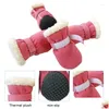 Hondenkleding Winter Warme Schoenen Voor Kleine Honden Katten Fleece Antislip Snowboots Puppy Buiten Dikker Chihuahua Yorkies Dierbenodigdheden Drop Dhsxt