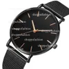 HBP Casual Classic Male Mens Business Black Watches Stainless Steel Ultra Thin Mesh Belt Quartz Men Leather Wrist Watch Montres De Luxe