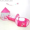 Barracas de brinquedo 3in1 portátil crianças tenda espaço cápsula playhouse dobrável menina indoor oceano bola piscina crianças ao ar livre jogar tenda bebê presente q231220