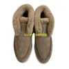 Open Walk Chukka Boots Designer Loropinas Shoes Pure Original Loropinas Autumn and Winter New Leather Casual Round Toe Loafers Lp Plush Insulation Single Shoe F HBRY