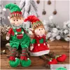 Andra heminredning dockor Big size Christmas Plush Leg Elf Doll Ornaments Boys and Girls Toy Year Decorations Tree 231124 Drop Delivery DHL9H