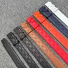 Genuine belts for women designer plaid leather belt ladies jeans smooth buckle casual ceinture homme brown black red white luxury belt mens solid color ga056