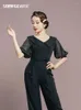 Stage Wear 2023 Latin Dance Top Style Femme Justaucorps Vêtements modernes GB Ballroom Romper L1239