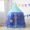 Tende giocattolo tenda per bambini tipi gioca a tenda blu spazio tende per bambini 120x116 cm regalo di compleanno per ragazzo da bambino teepee Q231220