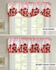 Curtain Valentine'S Day Hearts Red Roses Window Living Room Kitchen Cabinet Tie-up Valance Rod Pocket