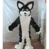 Disfraz de mascota de perro Husky negro de Halloween, personaje de tema de anime de dibujos animados unisex, vestido de carnaval para hombres y mujeres, vestido de fiesta de rendimiento elegante de Navidad