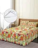 Bed Skirt Summer Fruit Pomegranate Watercolor Elastic Fitted Bedspread With Pillowcases Mattress Cover Bedding Set Sheet