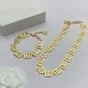 Dames kettingen Designer Letters Armbanden Gouden Ketting Set Sieraden Heren Mode Armband Luxe kettingen Gouden kettingen voor vrouwen Huwelijkscadeau 2312204D