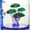 Mini 5,5 pouces Cloche Dab Rig Bonsai Tree Glass Bong Salutation Pin Percolaor Pipe avec 14mm Quartz Banger pour tamponner