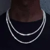 2021 Fashion 1 fila collares de diamantes de imitación Hip Hop Cantante de hielo de hielo Collar Shiny Women's Collar284h