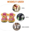 Одежда для собак, 4 шт., летняя дышащая обувь для домашних животных, сандалии из искусственной кожи с цветочным принтом, противоскользящие товары для домашних животных (желтого цвета) — размер 2