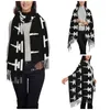 Sjaals Tokio-el sjaal voor dames herfst winter pashmina sjaal wrap groot met kwastje dames