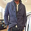 Pulls pour hommes Vêtements Hiver Fleece Men Sweater Cabotage Cabinet Cardigan Mens Tricoted Pull Jacket J231220