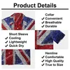 Chemises décontractées pour hommes Graphique Glitter Union Jack Flag UK Sequin Une chemise à manches courtes T-shirt Costume Loisirs Haute Qualité Taille USA