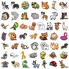 50pcs mixed animal cute cartoon Waterproof PVC Stickers Pack For Fridge Car Suitcase Laptop Notebook Cup Phone Desk Bicycle Skateboard Case.