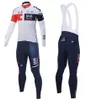 Tops 2024 IAM Team White Cyrsey White Magliette set maniche lunghe Autunno Autunno MTB Cycling Cycling Abbigliamento abiti da strada