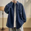 Modieuze Koreaanse Eenvoud retro corduroy mannen hoodie Amerikaanse y2k warme losse Harajuku paar super Dalian hoodie top 231220