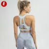 Lu Lemens Align Vest Yoga TIE DYE Push Up Fiess Sportbeha Top Dames Naked Feel Padded Hardlopen Gymbeha's Tops Atletische Beha Citroen Workout Grijs