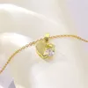 Hänge halsband koreanska zirkon kärlek halsband för kvinnor guldpläterad rostfritt stål choker damer flickor smycken vänner gåvor