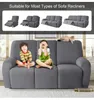 Stretch Recliner Sofa Cover för vardagsrum ELASTIC LEACLINING COURT COVER skydd 1/2/3/4 -sits lat pojke avslappnad fåtölj täckning 231220