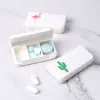 Upgrade 3 Grids Mini Pill Case Plastic Travel Medicine Box Cute Small Tablet Pill Storage Organizer Box Holder Container Dispenser Case