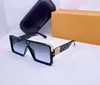 Mens Sunglasses 2024 Luxo Milionários Óculos de Sol Homens Mulheres Full Frame Vintage Designer Milionário 1 Óculos de Sol Mens Popular Black Top 1258