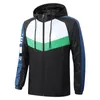 Mäns huva jackor andningsbara vindbrytare Pullover Lätt utomhuströjor Hoodies Sport Running Zip Jacket Coat