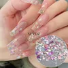 Prego glitter estrelas arte lantejoulas corações rosa hexágono redondo holográfico colorido brilhando flocos diy manicure decoração LEBXMS-01