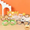 Lunettes en papier pour fête dinosaure, 6 pièces, décorations de fête d'anniversaire Dino, masques amusants pour enfants, fournitures de fête sur le thème de la jungle, accessoires photo, cadeaux de fête, fournitures de vacances