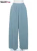 Weird Puss Y2K Casual Wide Leg Pant Autumn Loose Simple Basic Pocket High Waist Trousers Corduroy Streetwear Long Bottoms 231020