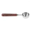 Coffee Scoops Measuring Spoon Stainless Steel Scoop Wax Melting Wooden Handle