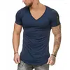 Men's T Shirts Short Sleeve Zipper Shoulder Streetwear Hip Hop Summer Shirt Men Longline Curved Hem Tshirt Slim Funny T-Shirt Plus Size