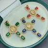 Hänghalsband säljer jungfru Guadalupe Cross -halsband hängande kristall zirkon religiösa charm för smycken tillverkning komponenter