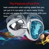 Anal Toys 3Pc Set Plug Heart Stainless Steel Crystal Smooth Toy For Women 3 Size Butt Stimulator Prostate Massager Adult Sex 231219