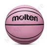 Molten storlek 5 6 7 Basketbollar Pink Blue PU Inomhus utomhus Standard basket för kvinnor Youth Man Officiell träningsmatchbollar 231220