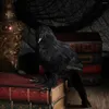 Decorazioni da giardino 1Pc Prop Novità Festa Puntelli creativi A forma di uccello Ornamento nero Corvo artificiale per forniture di arredamento