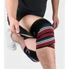 Genouillères 1 pièce, enveloppe élastique Extra longue, Bandage de Compression, Support pour les jambes, stabilisation des Ligaments, Squat, basket-ball, course à pied