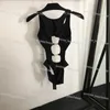 Bikini sin espalda sexy para mujer Traje de baño de una pieza Bikini con cuello halter de diseñador para damas Bikini de playa de verano para parejas