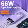 Banki z telefonu komórkowego Mobilne zasilanie 100000 mAh 66W zasilania przenośna zewnętrzna ładowarka akumulatorowa Szybka ładowanie dla Huawei Samsung iPhone Powerbank J231220