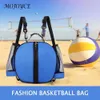 Sacs à bandoulière de sport Élastique Amovible Bandoulière Crochet TMesh Basketball Poche Portable En Forme De Ballon De Football Sac De Rangement 231220