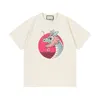 Primavera Verão Itália Skate Dragão Chinês Impressão Tee Mens Manga Curta Camiseta Mulheres Roupas Casuais Algodão Designer Camisetas 24ss 1220