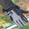 Rockbros Winter Bicycle Handschoenen aanraakscherm Thermische fleece klimmen skisch fietshandschoenen mannen vrouwen winddichte warme fietshandschoenen 231220